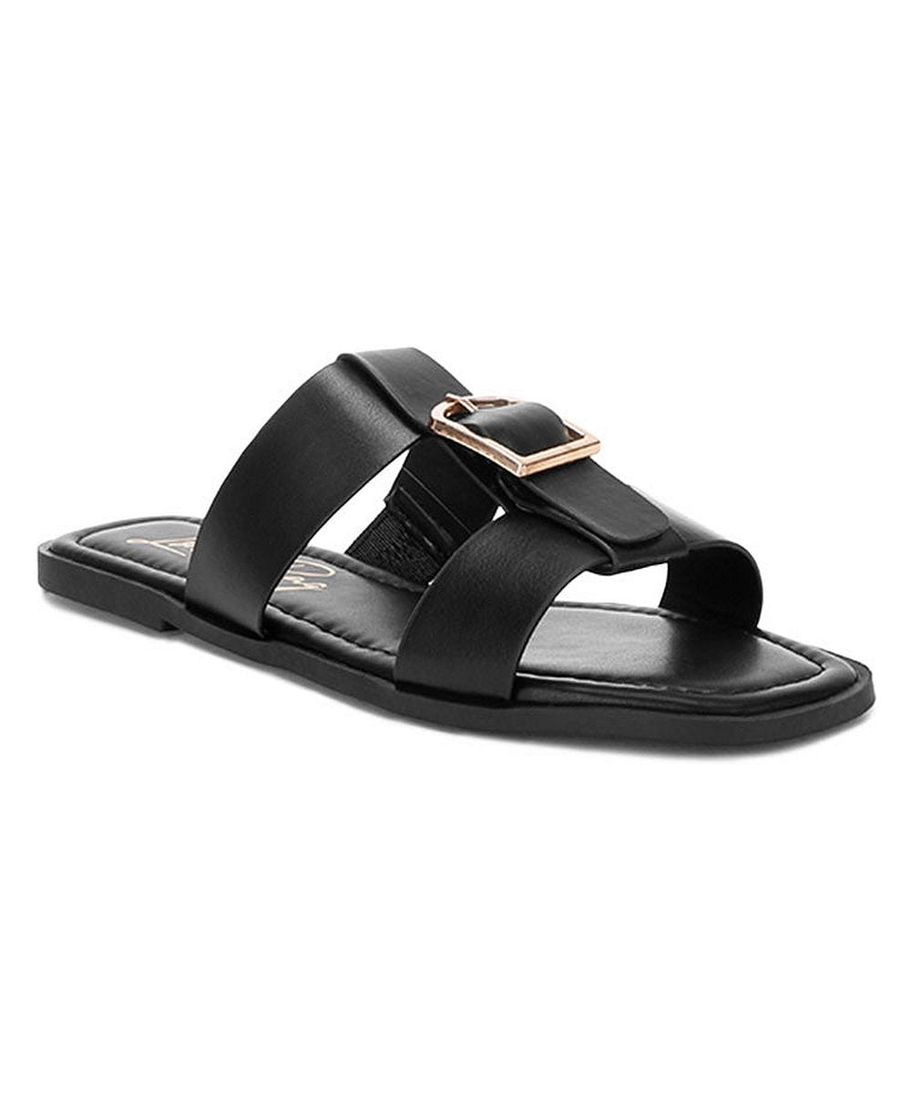 London Rag Womens HUNAB Gladiator Flat Slip Ons