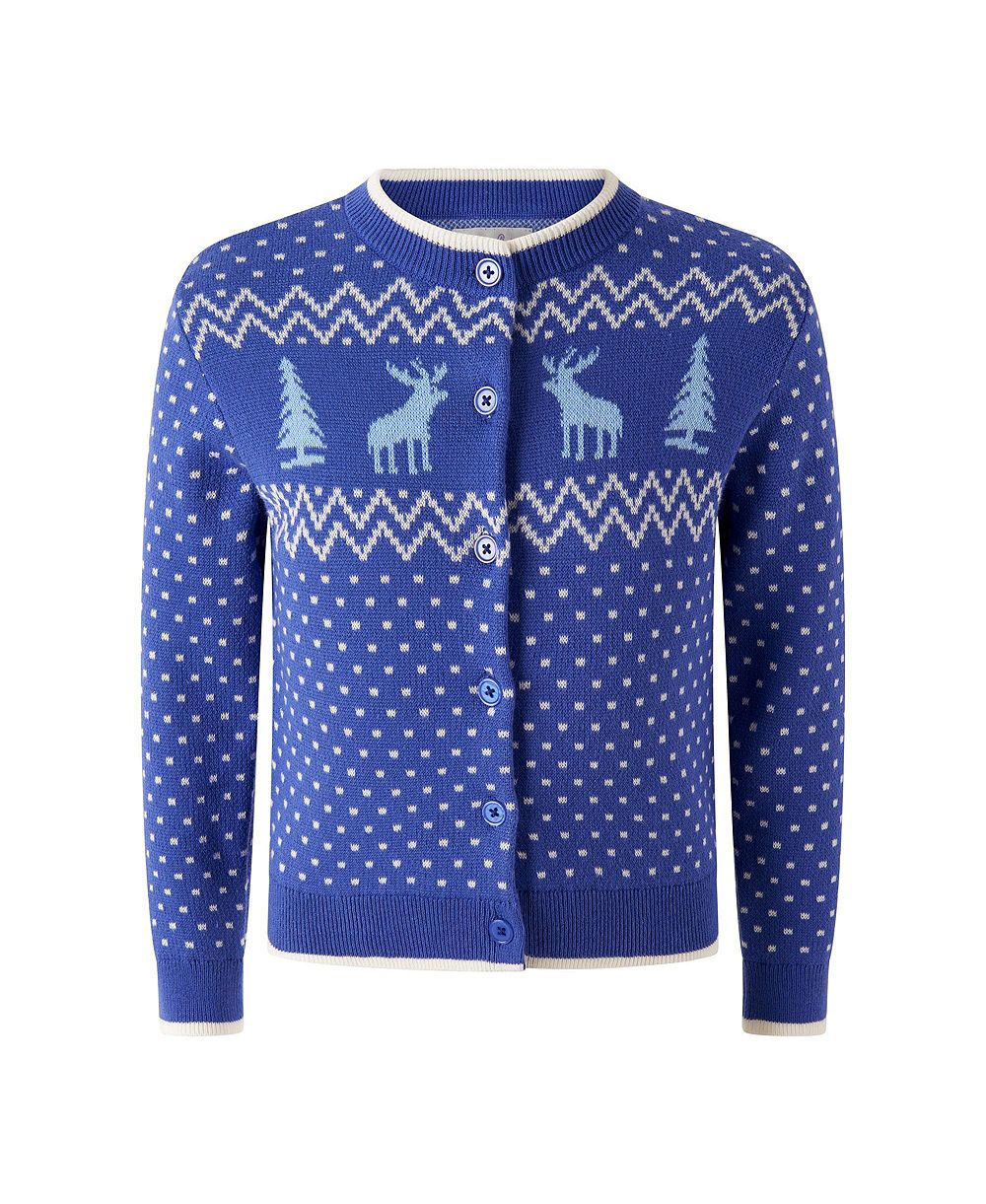 Детский кардиган Rachel Riley Girls' 2T-10 Chalet Intarsia Fair Isle