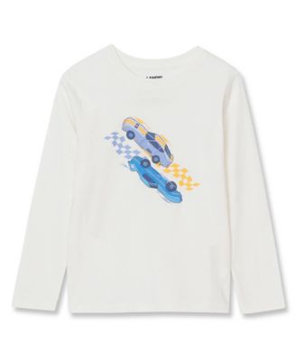 Lands' End Boys' 4-20 Glow-in-the-Dark Dinosaur Long-Sleeve Graphic Tee