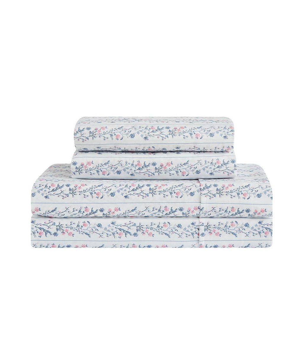 Lucky Brand комплект из 4 предметов из микрофибры с принтом, простыни, односпальный