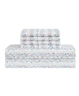 Lucky Brand комплект из 6 предметов из микрофибры с принтом, простыни, полный