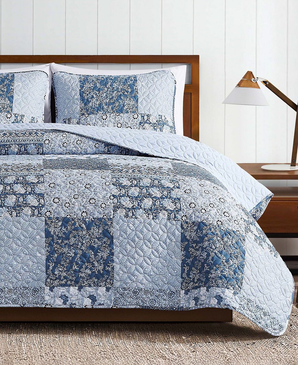 Lucky Brand Reversible Printed 3-Piece Quilt Set, Full/Queen