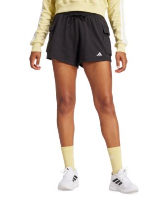 Женские карго-шорты adidas The Essentials Logo French Terry