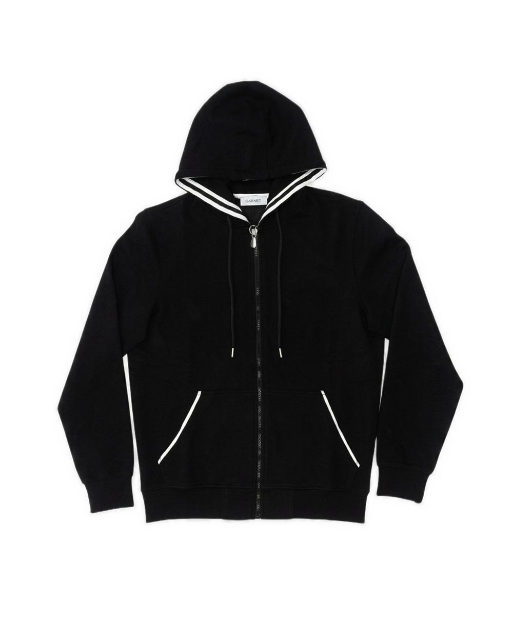 Garnet Men's Soft Cotton Full-Zip Hoodie