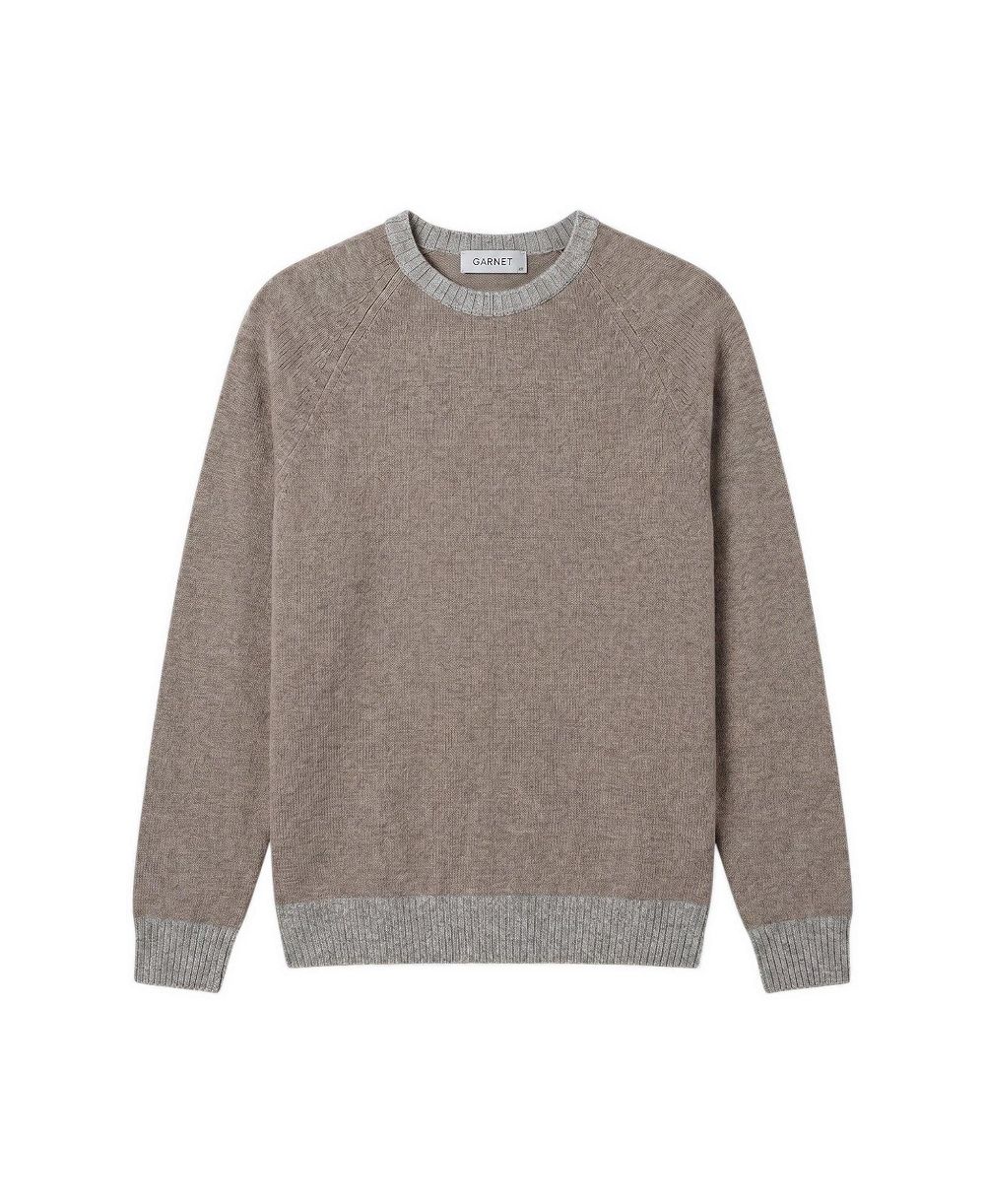 Garnet Men's Wool-Blend Raglan-Sleeve Classic-Fit Sweater