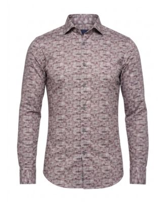 Garnet Men's Cotton Print Dress Shirt
