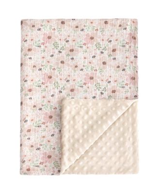 KeaBabies Lyra Minky Baby Blanket for Boys, Girls, Soft Muslin Cotton Nursery Bed Blankets, Plush Dots, Large and Cozy