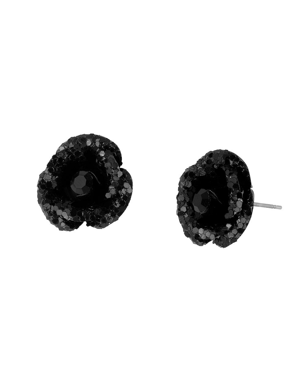 Серьги-гвоздики Betsey Johnson с имитацией жемчуга, серебристым оттенком и блестками