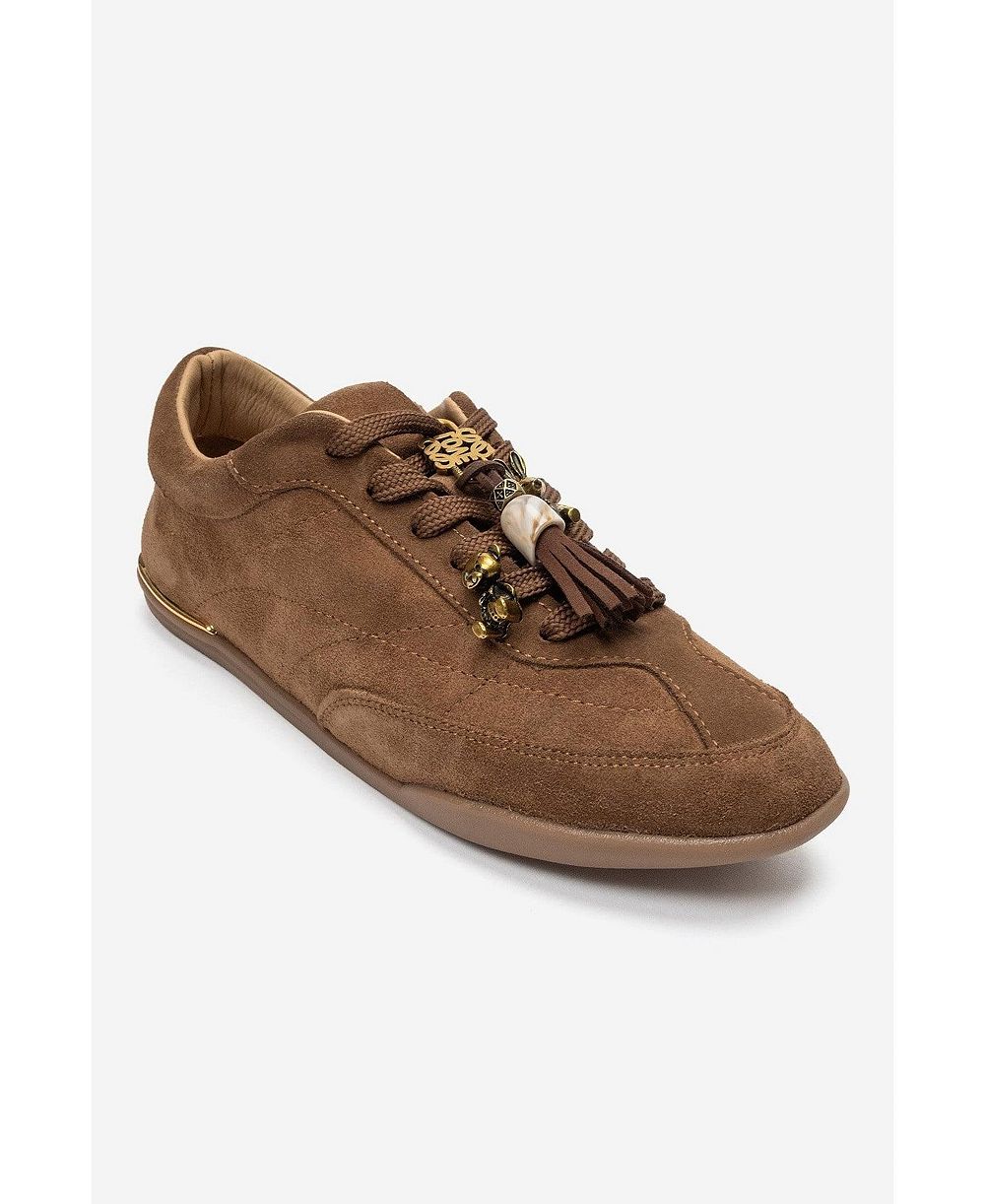 Женские замшевые кроссовки Forever & Always Shoes Anderson с кисточками и шнуровкой