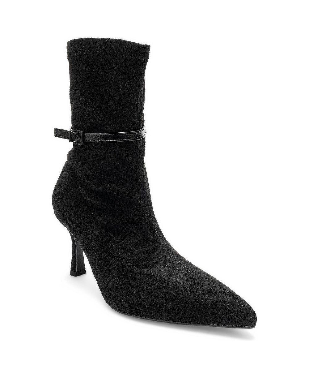 Prologue Shoes Women's Andora Faux Suede Stiletto Pointed-Toe Ankle Boots