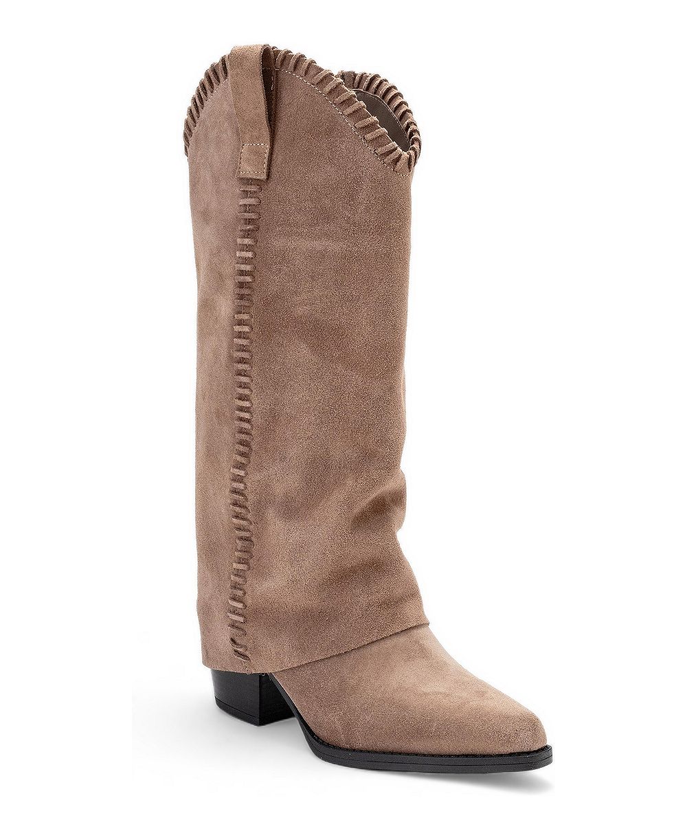 Forever & Always Shoes женские кожаные ботинки Velin с острым носком и блочным каблуком в западном стиле