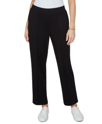 Alfred Dunner Petite Pull-On Straight Mid-Rise Pants