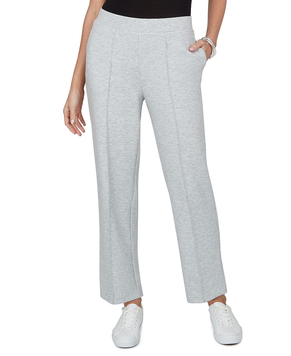 Alfred Dunner Petite Straight-Leg Pull-On Elastic-Waist Pants