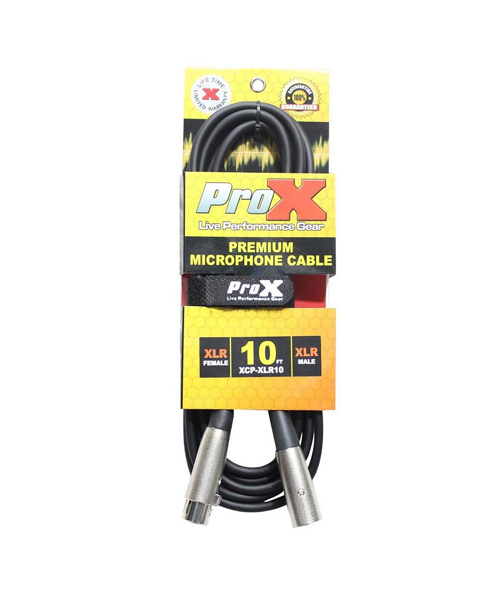 ProX Premium Series XCP-XLR10 XLR-F to XLR-M Balanced Audio Microphone Cable 10 ft.