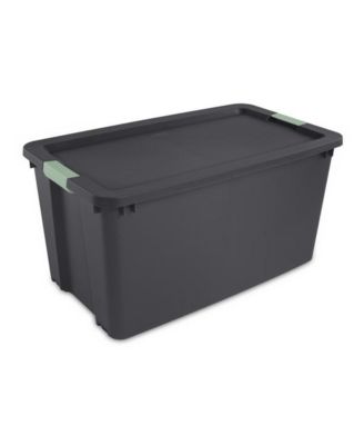 Sterilite 45 Gal Wheeled Latch Tote, Stackable Plastic Storage Bin, Gray, 8 Pack