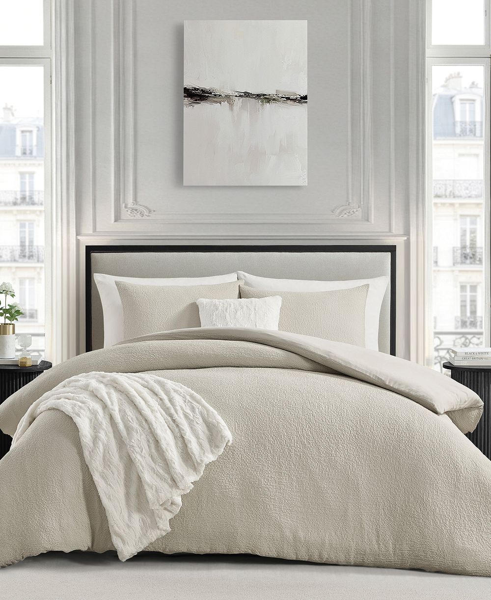 Комплект постельного белья «Bed in a Bag» из 5 предметов с эффектом плиссе от KARL LAGERFELD PARIS, размер King