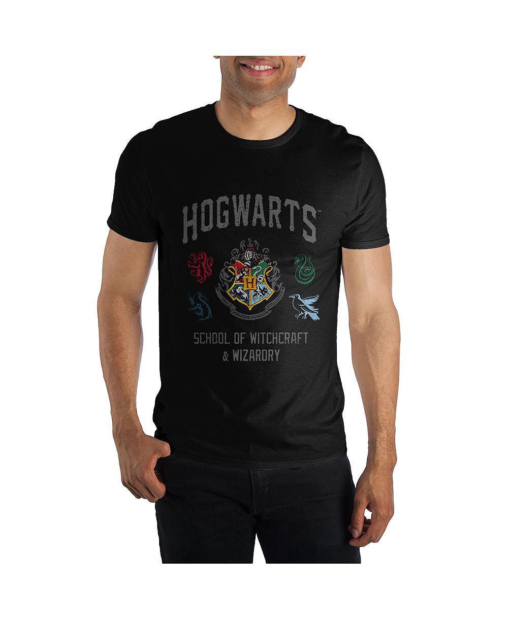 Мужская футболка Harry Potter с графическим принтом «Хогвартс, школа волшебства и колдовства»
