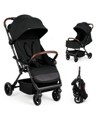 Gymax Lightweight Baby Stroller One-Hand Folding Adjustable Canopy Backrest Footrest