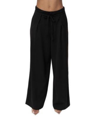 JLUXLABEL женские широкие брюки со складками и высокой посадкой