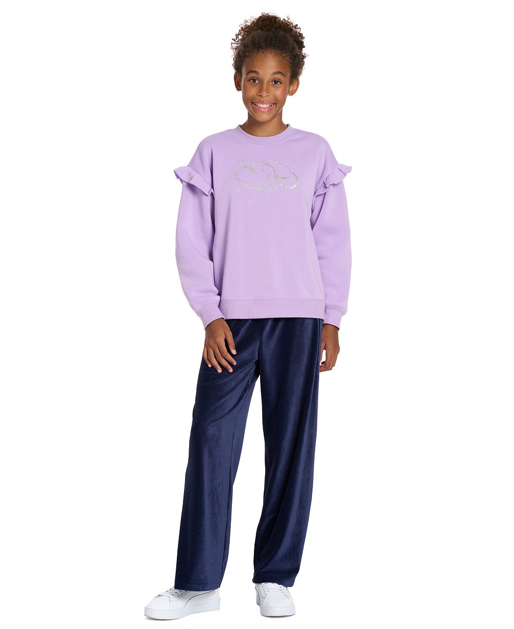 Женский комплект SCOTCH & SODA для девочек 2T-4T: свитшот с круглым вырезом и длинным рукавом и брюки с широкими штанинами, комплект из 2 предметов