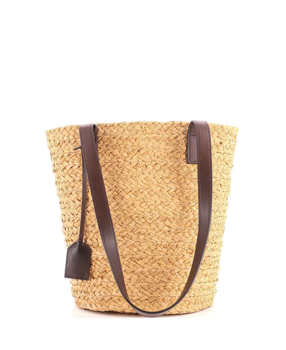 Pre-Owned Saint Laurent маленькая сумка-шоппер Panier Basket из рафии