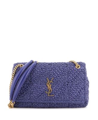 Pre-Owned Saint Laurent средняя сумка Jamie с клапаном из рафии крючком
