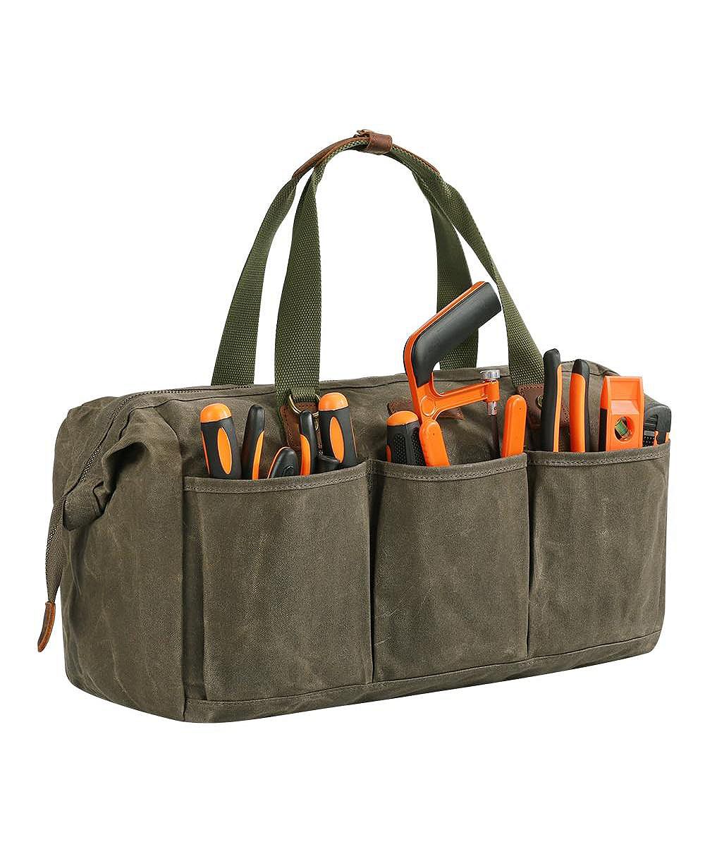 XDOVET Heavy Duty 18 inch Tool Bag 12 Pockets Portable Toolbox For Mechanics Electricians Diy