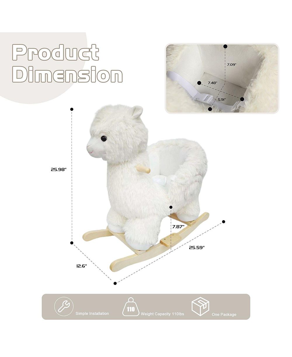 SEVORLEY Plush Rocking Ride-On Toy, Ages 1-3