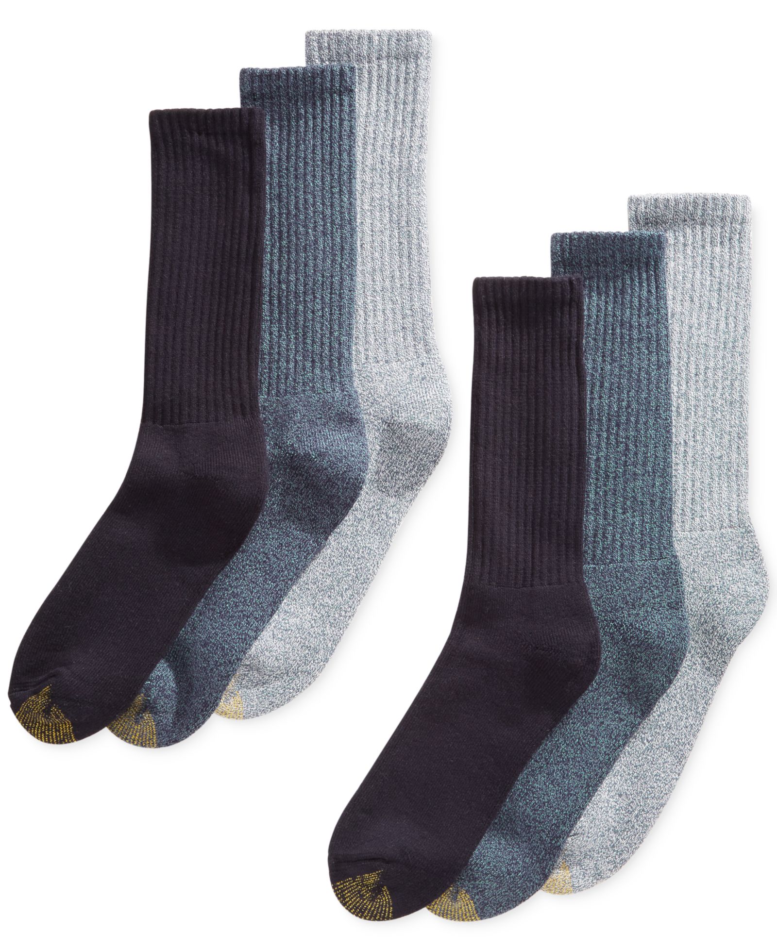 Gold Toe Мужской 6-Pack Casual Harrington Socks