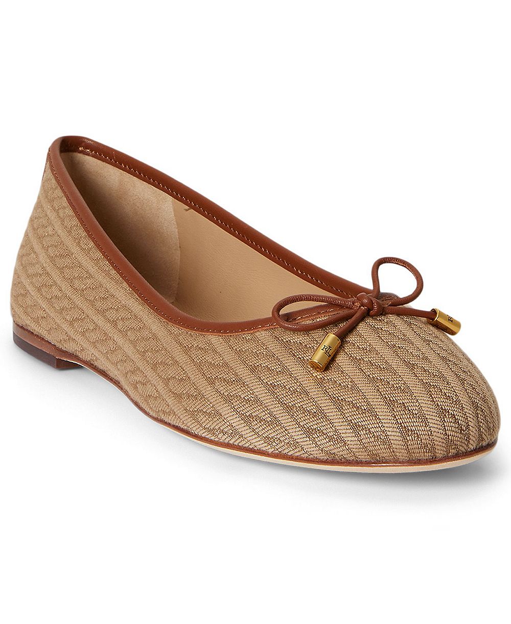 Lauren Ralph Lauren Women's Jayna Cable Jacquard Slip-On Flats