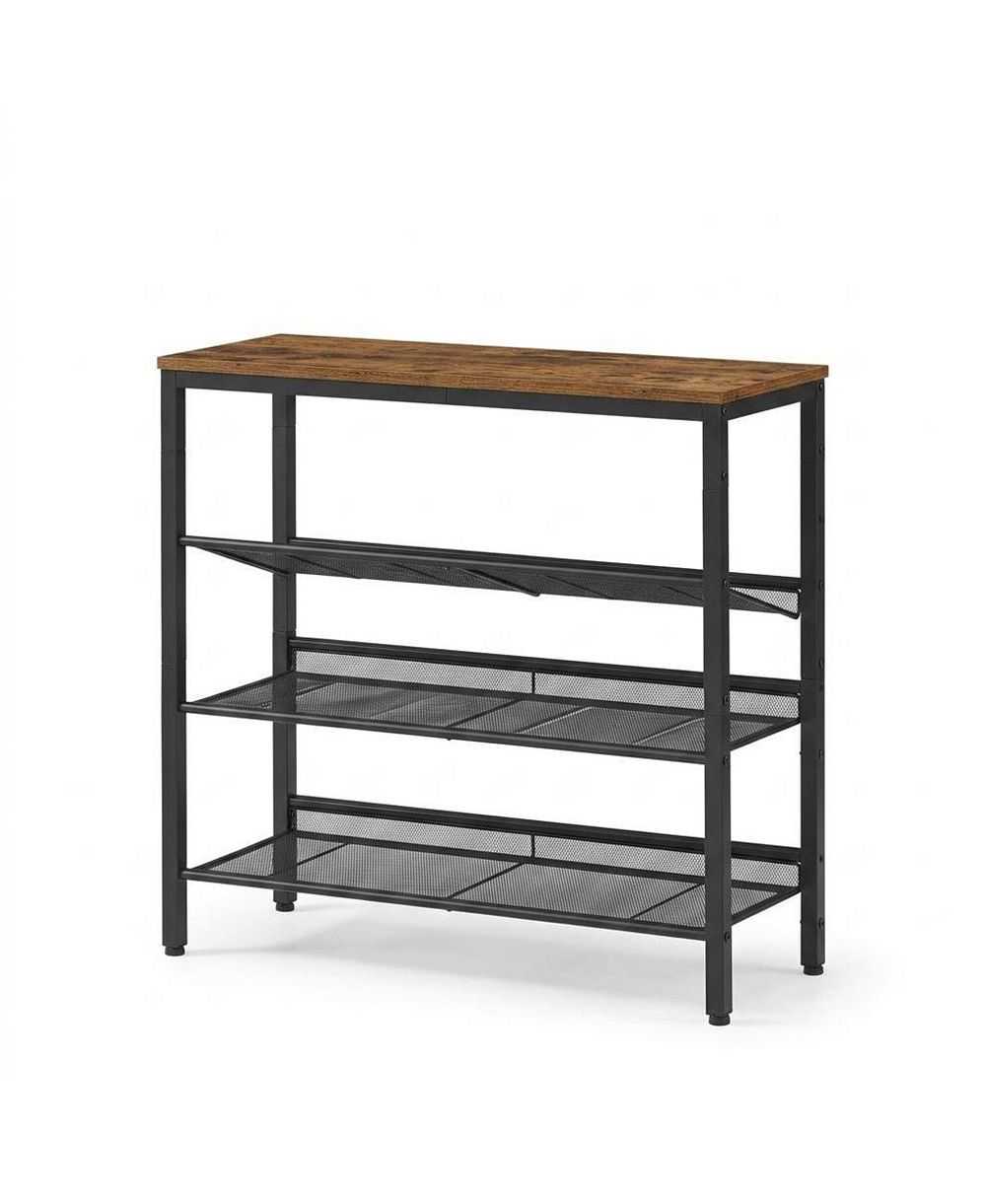 Slickblue Freestanding 4 Tier Shoe Storage Rack with Adjustable Shelves