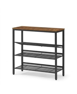 Slickblue Freestanding 4 Tier Shoe Storage Rack with Adjustable Shelves