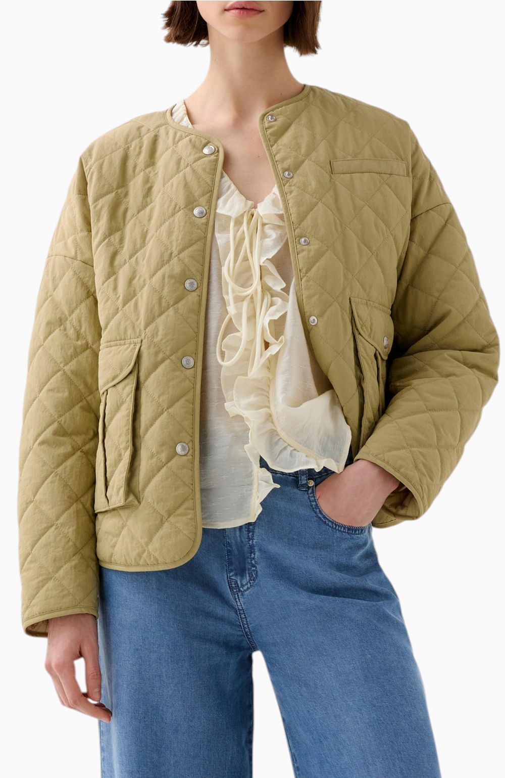Scalpers Women's Quilted Washed Ny Jacket