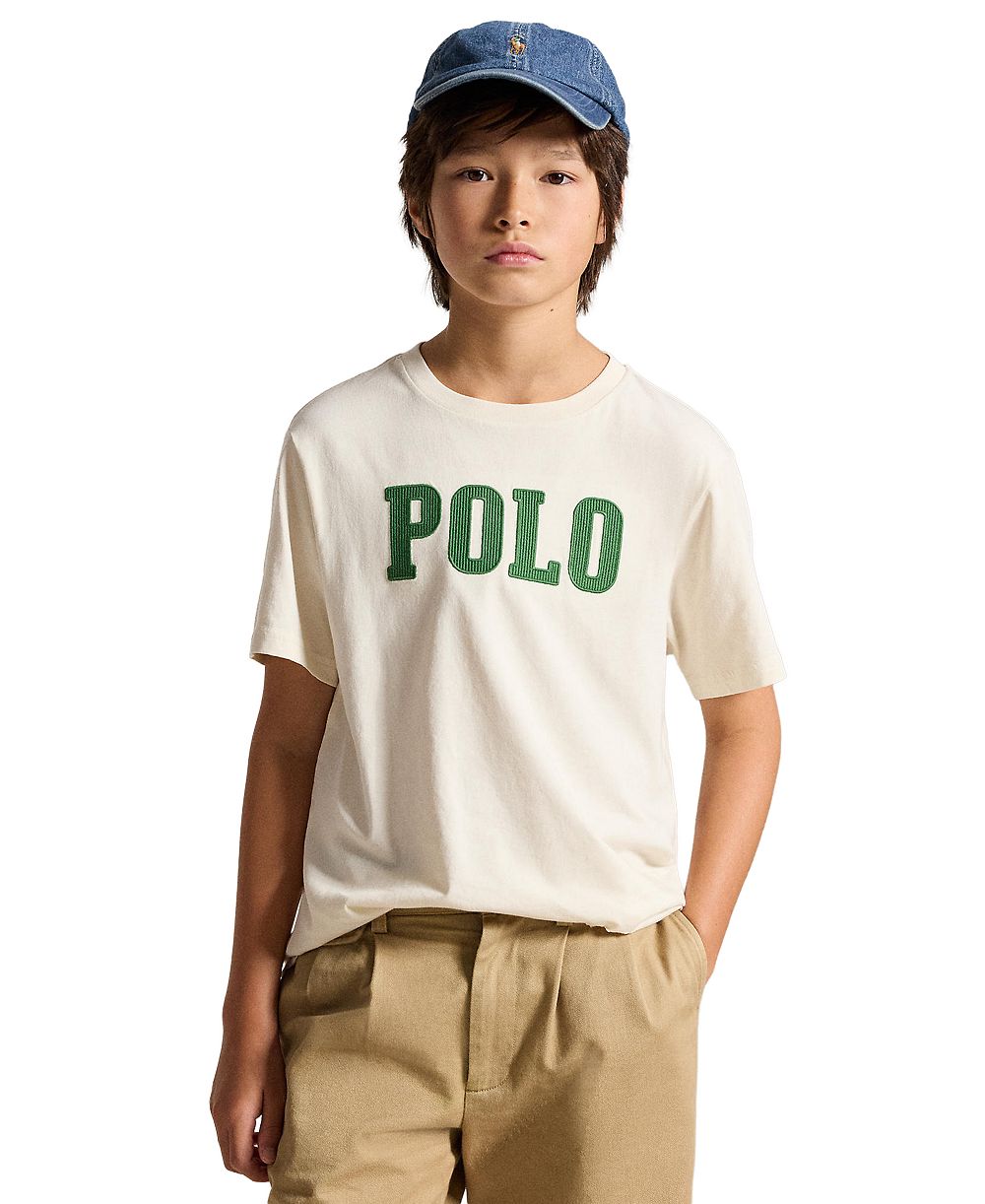 Мужская хлопковая футболка Polo Ralph Lauren с логотипом, размер для мальчиков 8-20