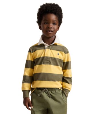 Polo Ralph Lauren мальчики 2T-7 иконический длинный рукав регби рубашка