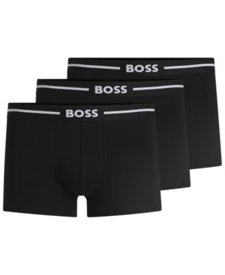 Hugo Boss Men's 3-Pack Bold Stretch Cotton Trunks