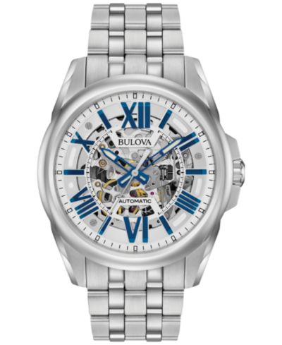 Bulova Men's Automatic Stainless Steel Bracelet Watch 43mm 96A187
