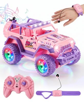 HONGGE 1:16 Scale 4WD Kids RC Car with Gesture Control Watch and Spray Mist
