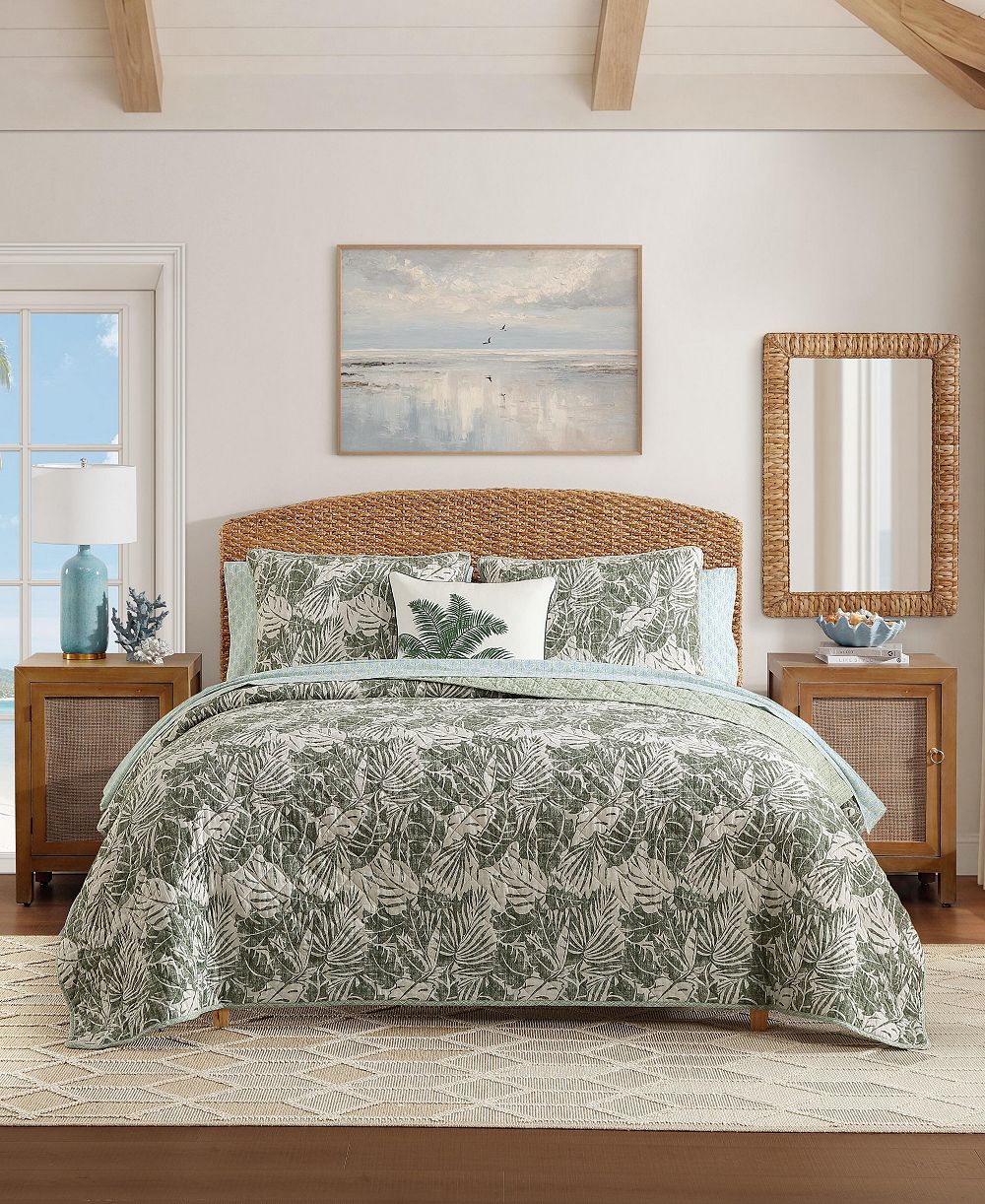 Tommy Bahama Costa Blanca Cotton Reversible 3-Piece Quilt Set, King
