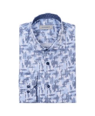 Garnet Men's Regular-Fit Print Long-Sleeve Button-Down Shirt