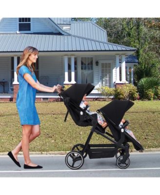 homfan Tandem Double Stroller for Twins and Siblings, Modern, Reversible Seats, One Step Fold, Ages 6 Months and Up