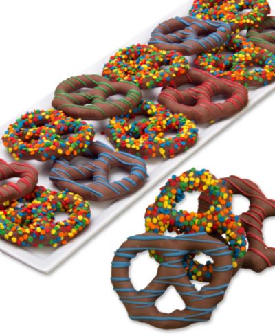 Chocolate Covered Company  12-Pc. Birthday Belgian Chocolate Dipped Pretzel Twist Collection