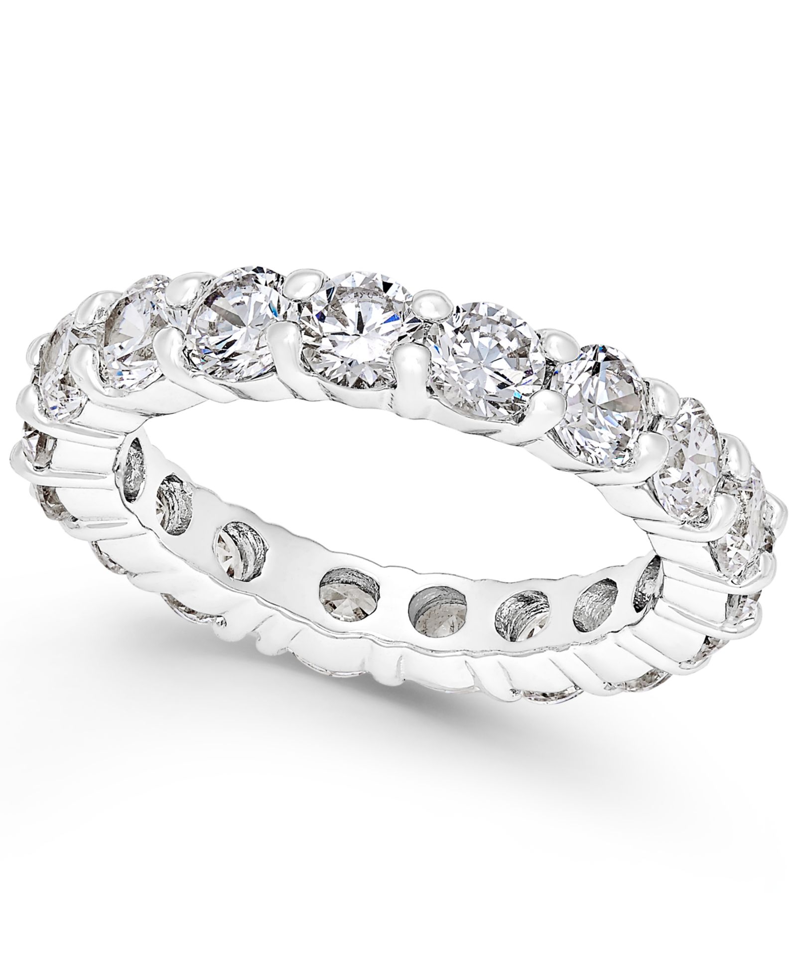 Charter Club Crystal All-Around кольцо из fine silver plate