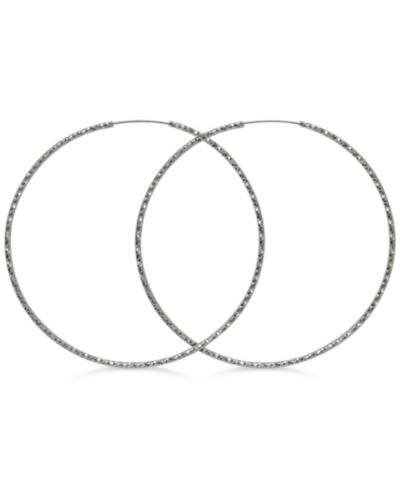 GUESS Серьги-кольца с текстурой Extra-Large 3"