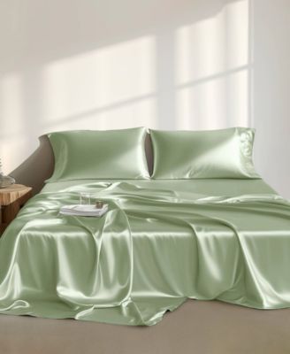 Madison Park Essentials Satin Luxury 6-Pc. Sheet Set, Full