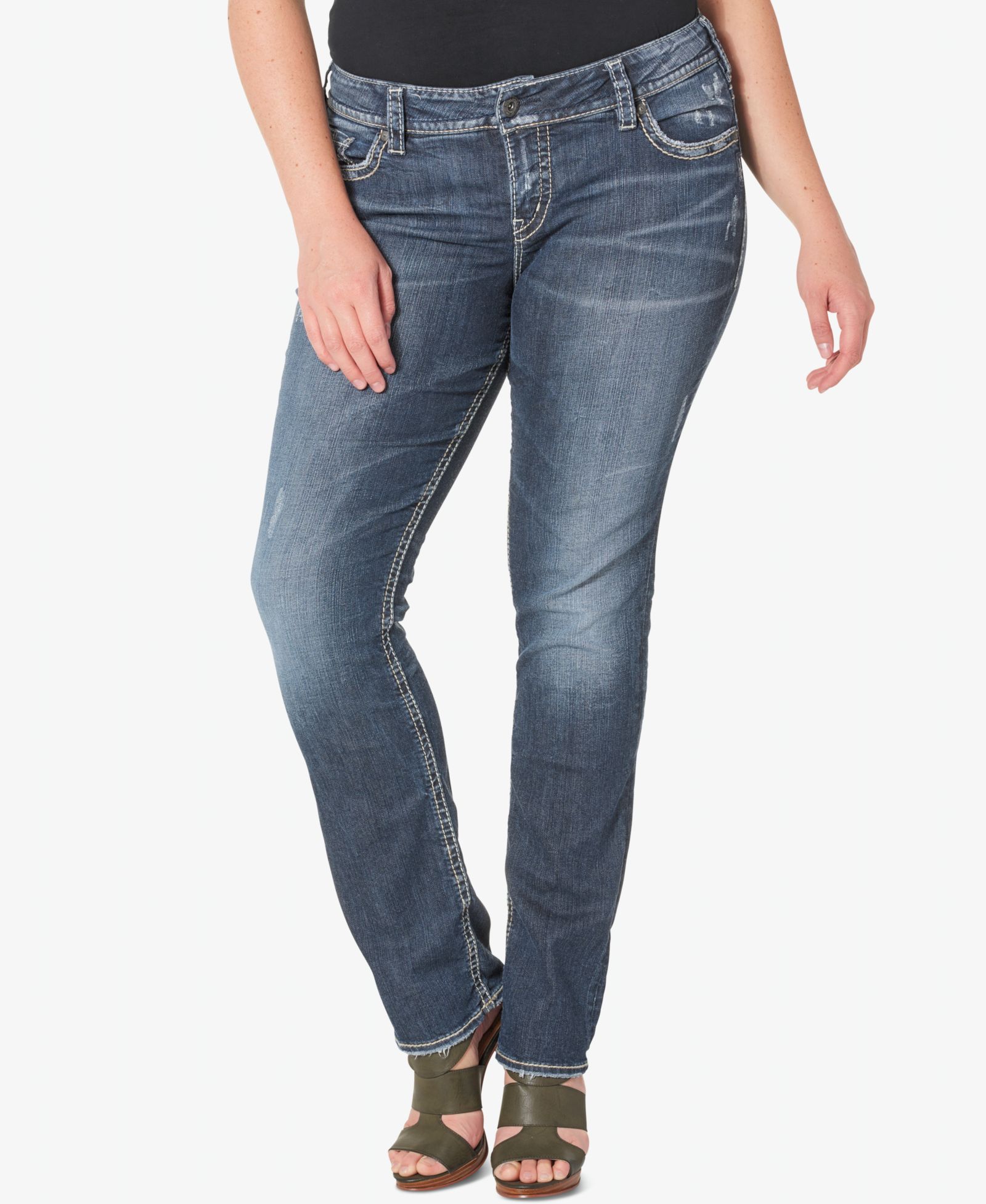 Джинсы Silver Jeans Co. Plus Size Suki Straight-Leg