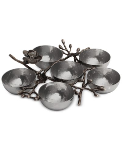 Michael Aram Black Orchid 6-Compartment Seder Plate
