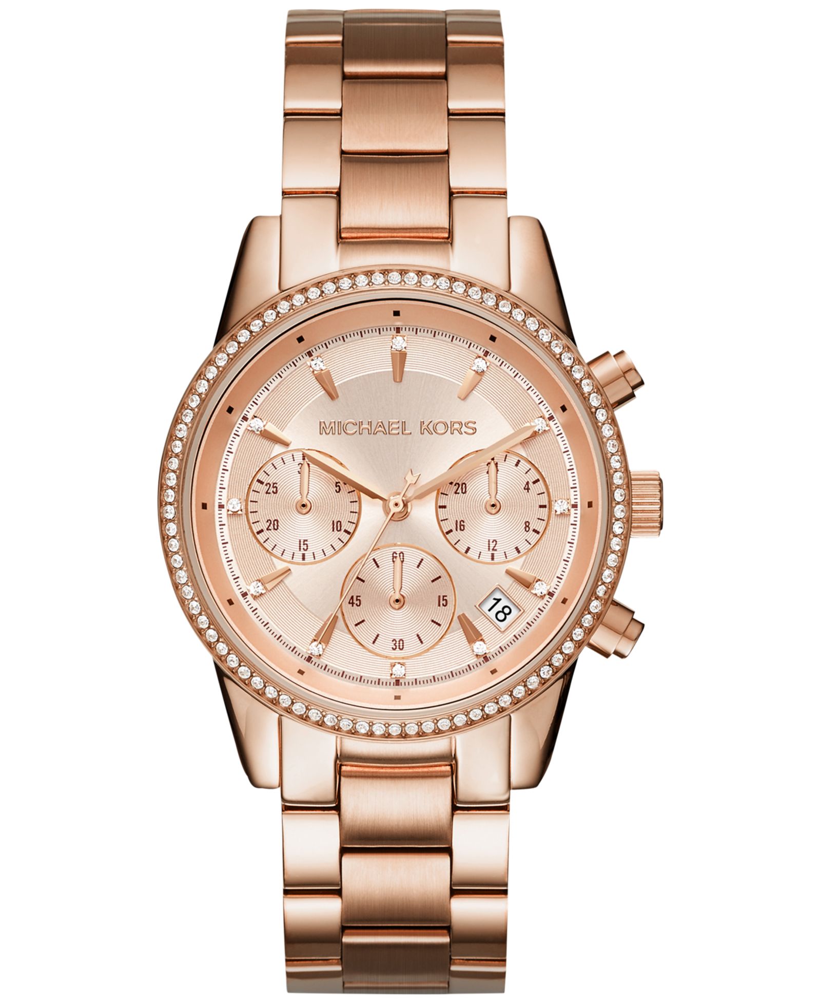 Женские наручные часы Michael Kors Chronograph Bryant Stainless Steel Bracelet, 37mm MK6428/MK6357/MK6356