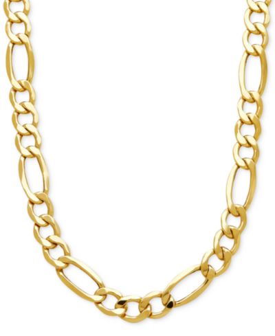 Мужская цепочка Figaro Link Necklace (7-1/5MM) 10k Gold