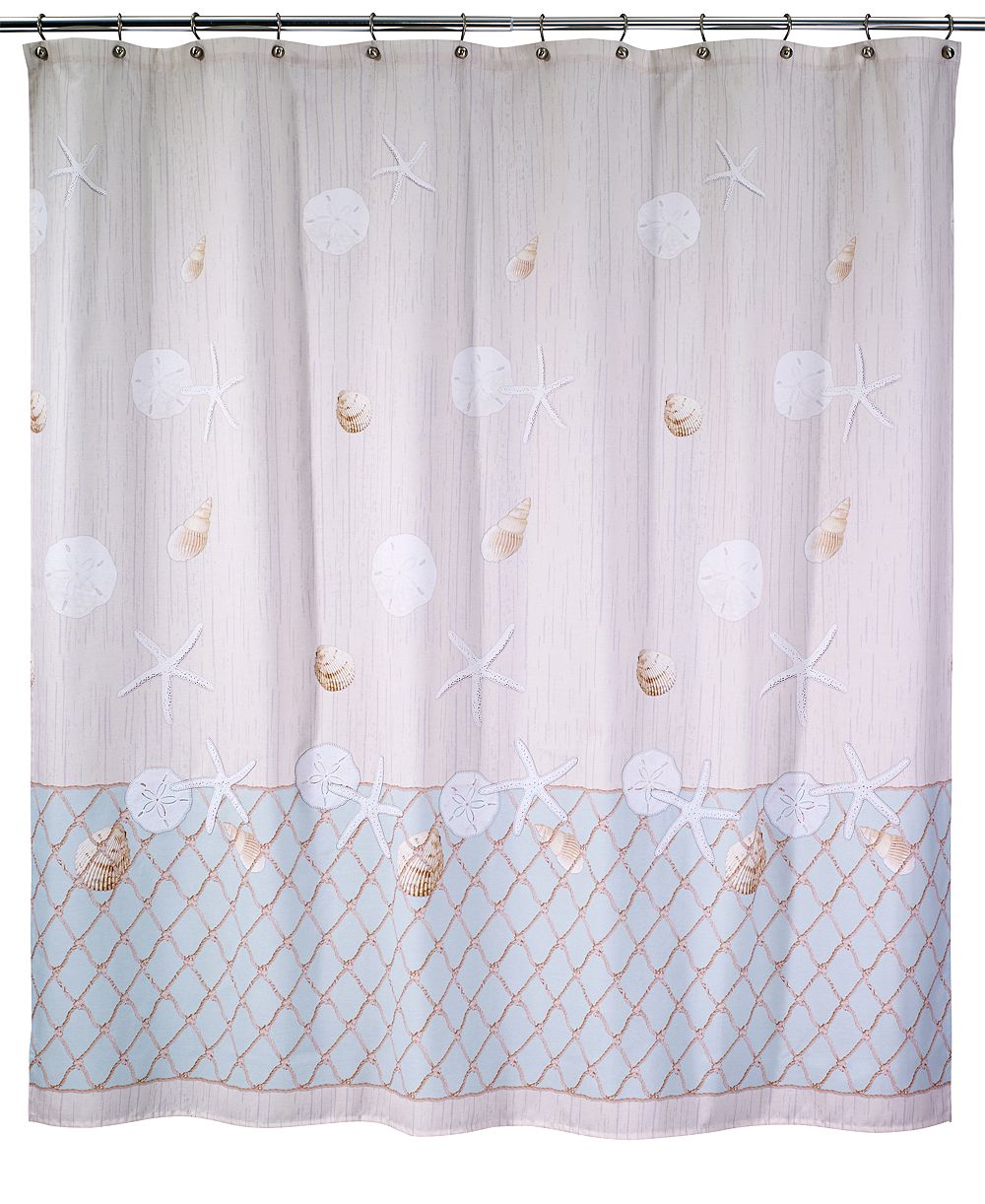 Штора для душа Avanti Seaglass Seashell and Netting, 72" x 72"